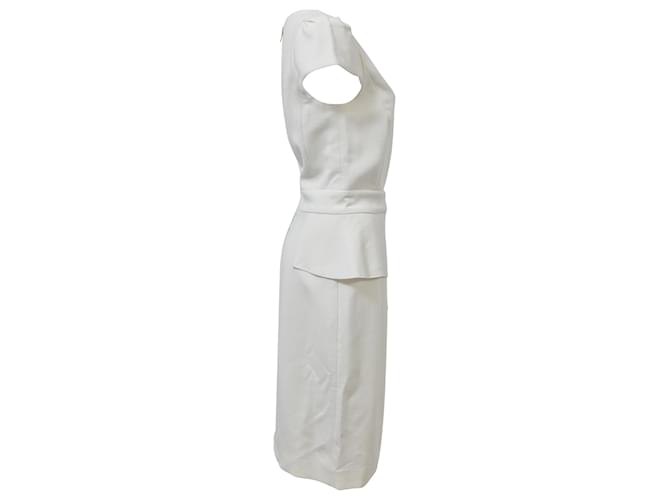 Minivestido con peplum de algodón blanco de Emilio Pucci - vista 2