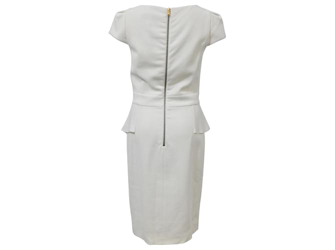 Minivestido con peplum de algodón blanco de Emilio Pucci - vista 3