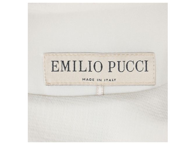 Minivestido con peplum de algodón blanco de Emilio Pucci - vista 5