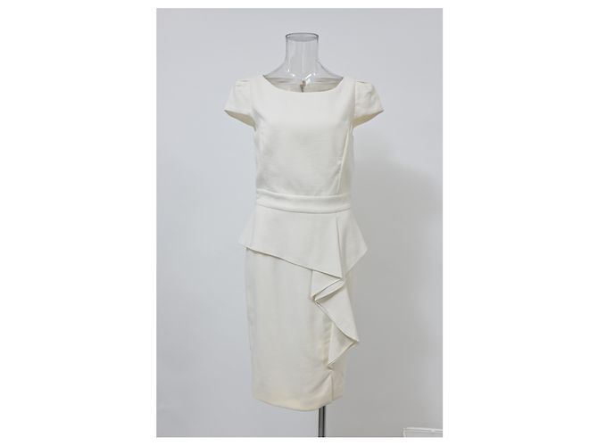 Minivestido con peplum de algodón blanco de Emilio Pucci - vista 6