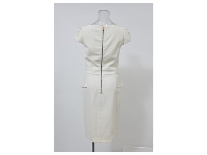 Minivestido con peplum de algodón blanco de Emilio Pucci - vista 8