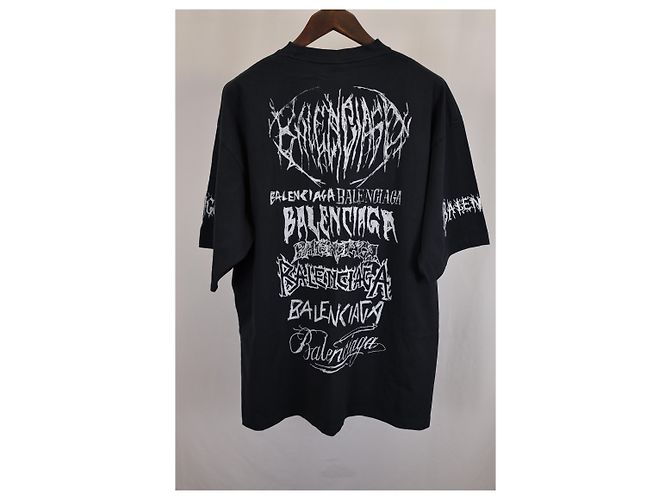 Everyday T-shirt Balenciaga DIY Metal in cotone nero - vista 10