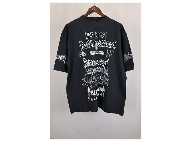 Everyday T-shirt Balenciaga DIY Metal in cotone nero - vista 8