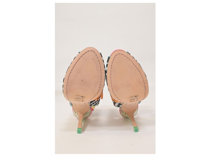 Sophia Webster Amma Aztec Printed Satin Sandals In Multicolor Leather - view 14