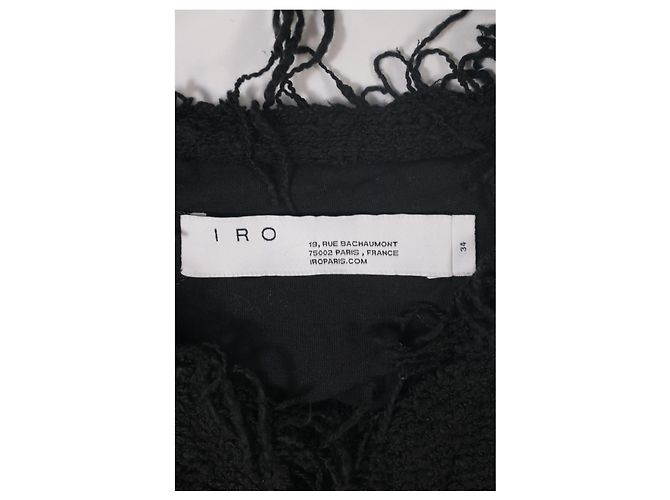 Chaqueta deshilachada IRO Shivani de lana negra Negro - vista 10