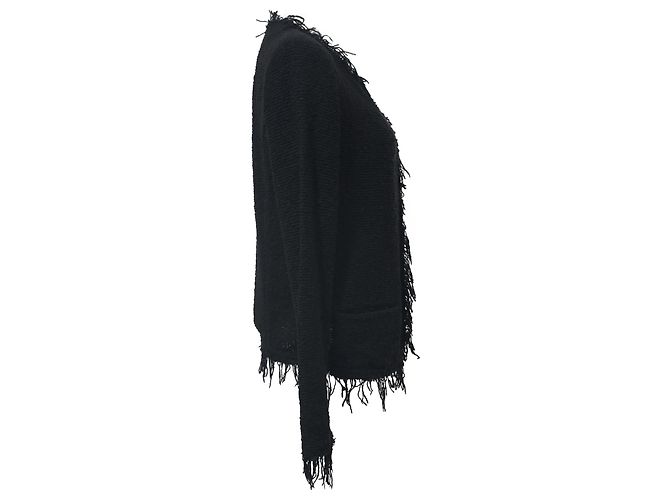 Chaqueta deshilachada IRO Shivani de lana negra Negro - vista 2