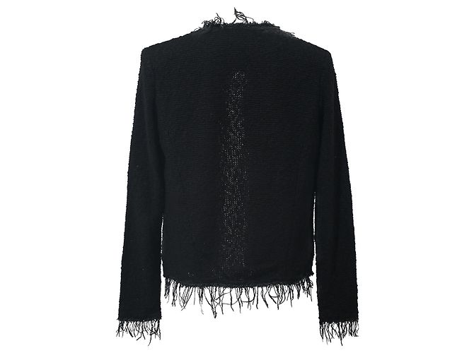 Chaqueta deshilachada IRO Shivani de lana negra Negro - vista 3