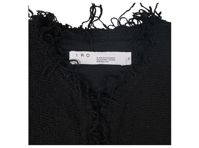 Chaqueta deshilachada IRO Shivani de lana negra Negro - vista 4