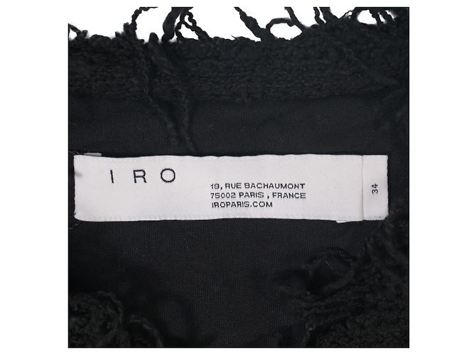 Chaqueta deshilachada IRO Shivani de lana negra Negro - vista 5