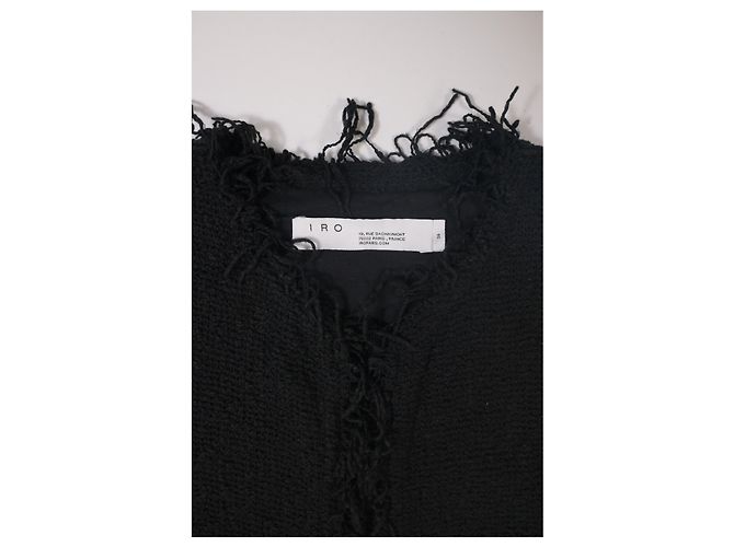 Chaqueta deshilachada IRO Shivani de lana negra Negro - vista 9