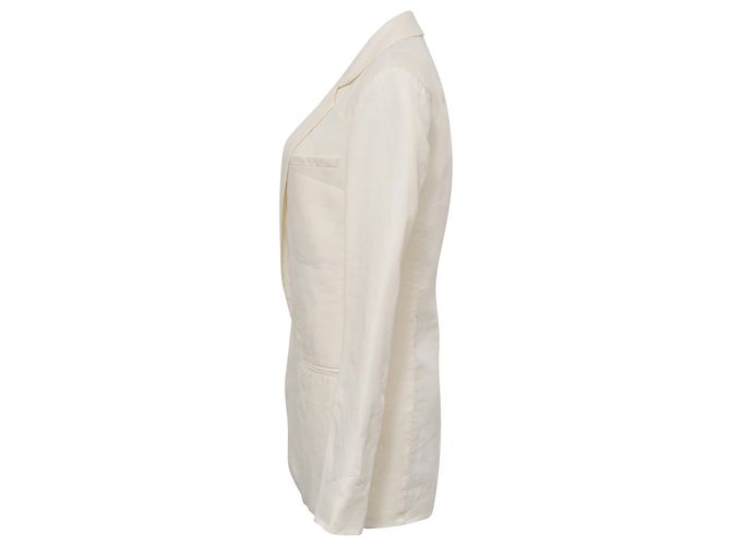 Blazer Michael Kors de lino blanco Crudo - vista 2