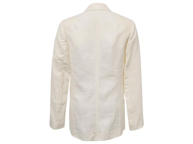 Blazer Michael Kors de lino blanco Crudo - vista 3