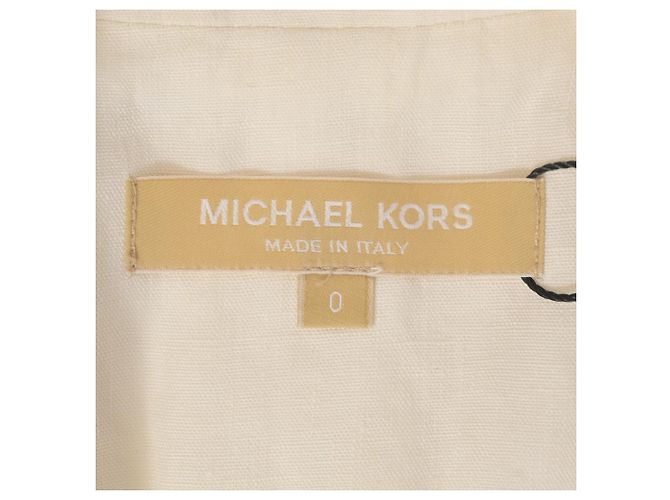 Blazer Michael Kors de lino blanco Crudo - vista 5