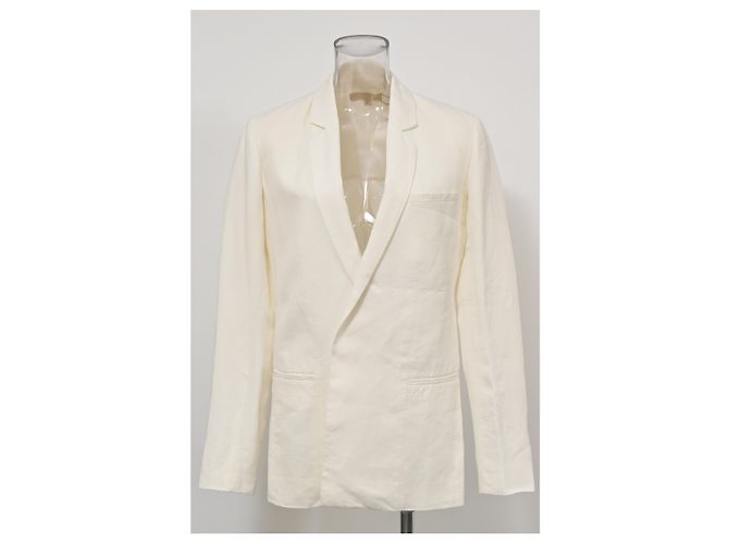 Blazer Michael Kors de lino blanco Crudo - vista 6