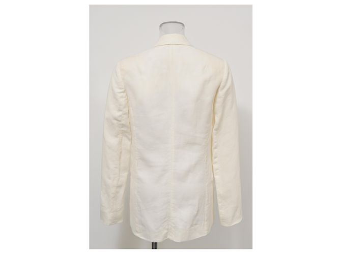 Blazer Michael Kors de lino blanco Crudo - vista 8