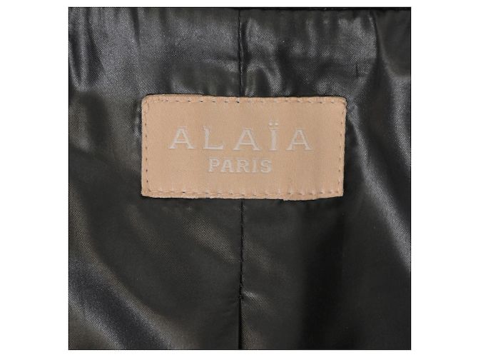 Gefütterter Glitzermantel von Alaïa aus schwarzem Samt - Ansicht 5