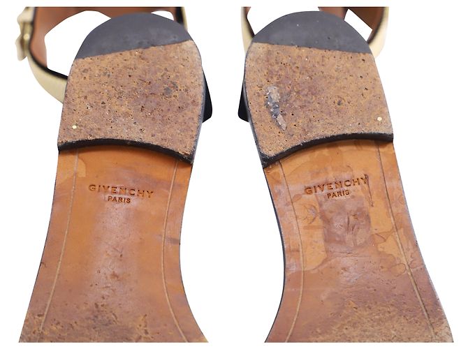 Givenchy Ankle Cuff Flat Sandals in Black Leather - view 5
