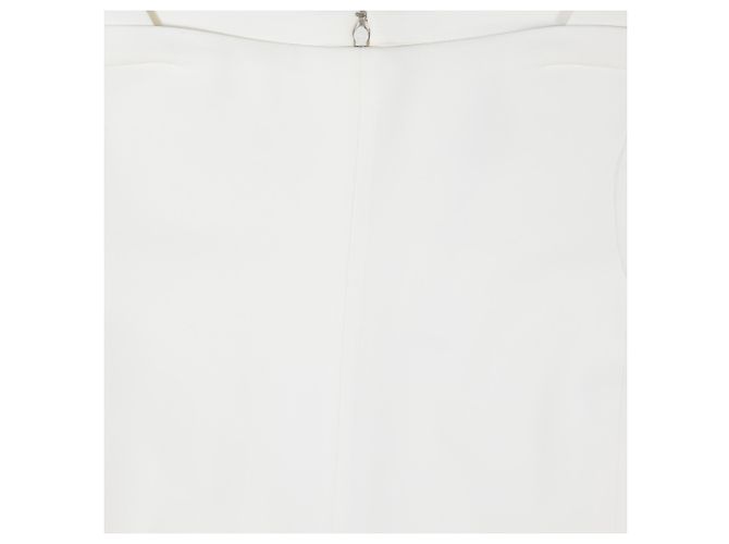 Céline Robe décolleté bateau Celine en coton blanc Écru - vue 4