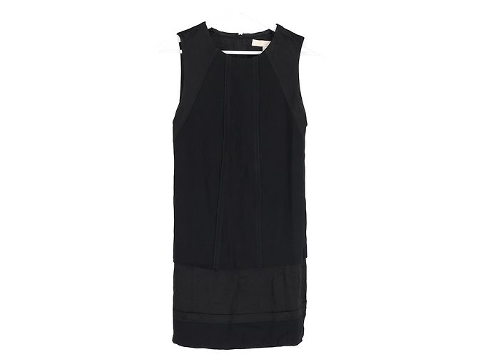 Vestido sin mangas Vanessa Bruno Patchwork de algodón negro - vista 4