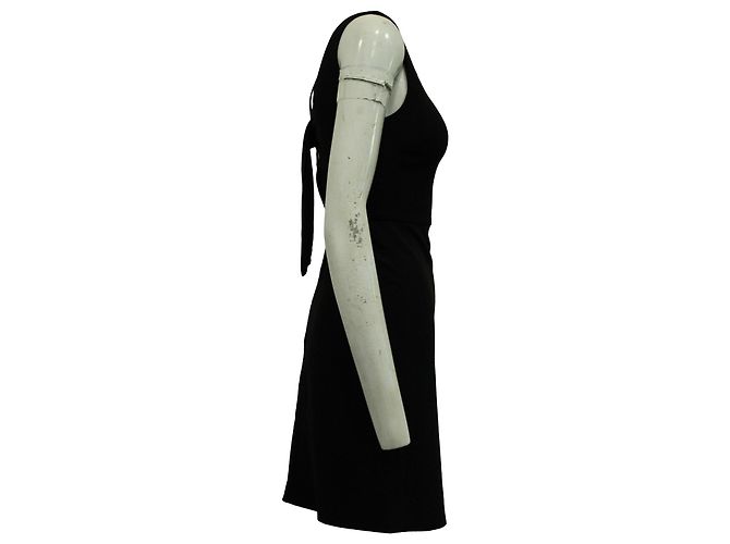 Theory – Ärmelloses Minikleid aus schwarzem Triacetat - Ansicht 2