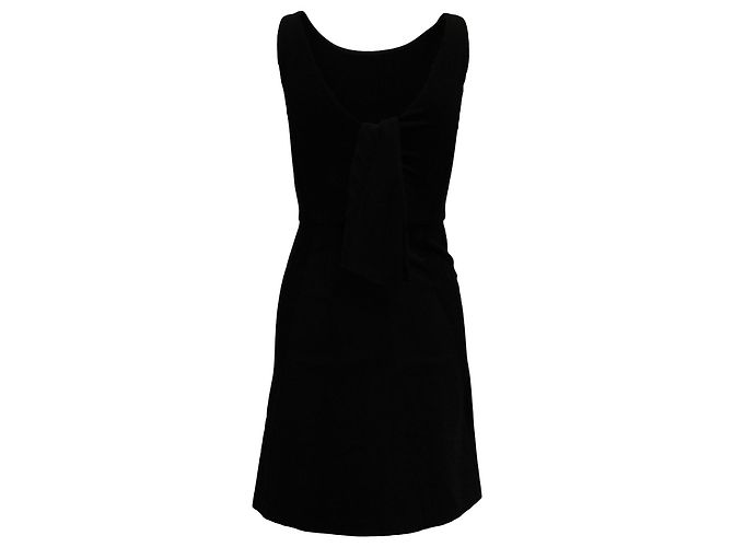 Theory – Ärmelloses Minikleid aus schwarzem Triacetat - Ansicht 3