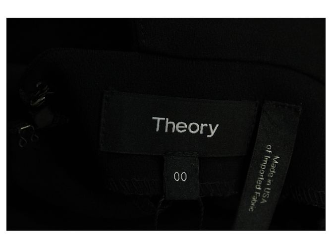 Theory – Ärmelloses Minikleid aus schwarzem Triacetat - Ansicht 4