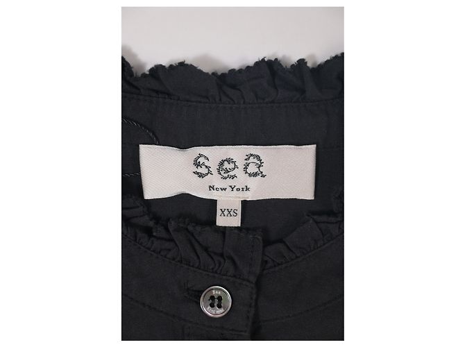 Roseanna Camicia a maniche lunghe Sea Fern Eyelet in cotone nero - vista 10