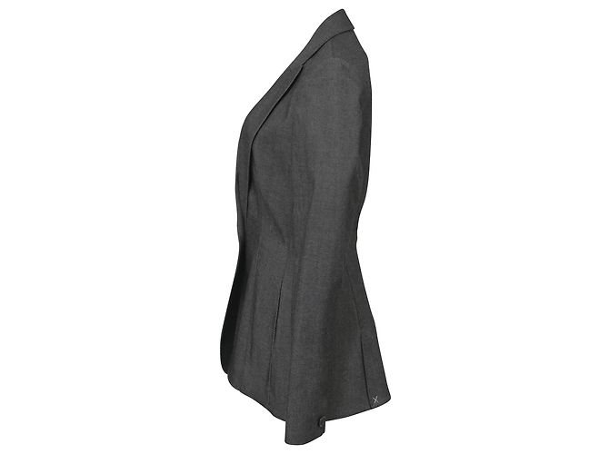 Christian Dior Single Button Blazer in Grey Wool - view 2
