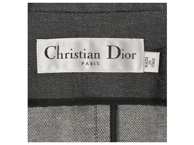Christian Dior Single Button Blazer in Grey Wool - view 5