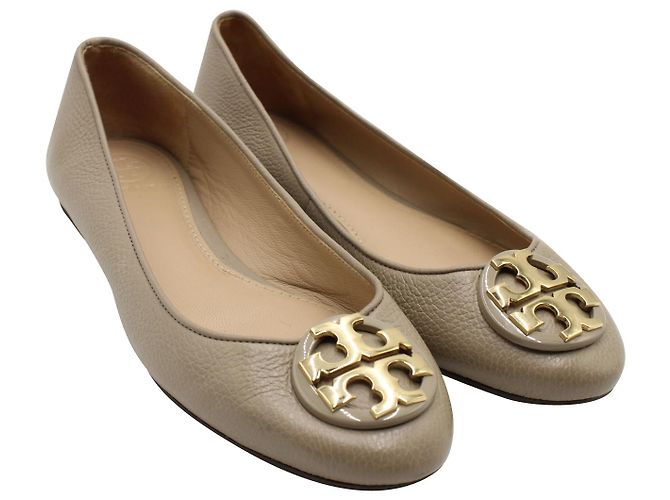Mocassini Tory Burch Reva in pelle grigia Grigio - vista 3