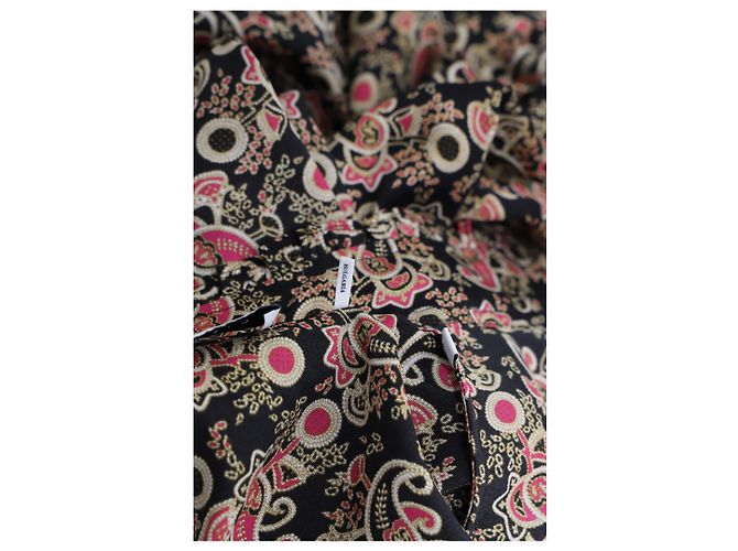 Sandro Camisa con estampado Paisley de satén estampado negro - vista 5