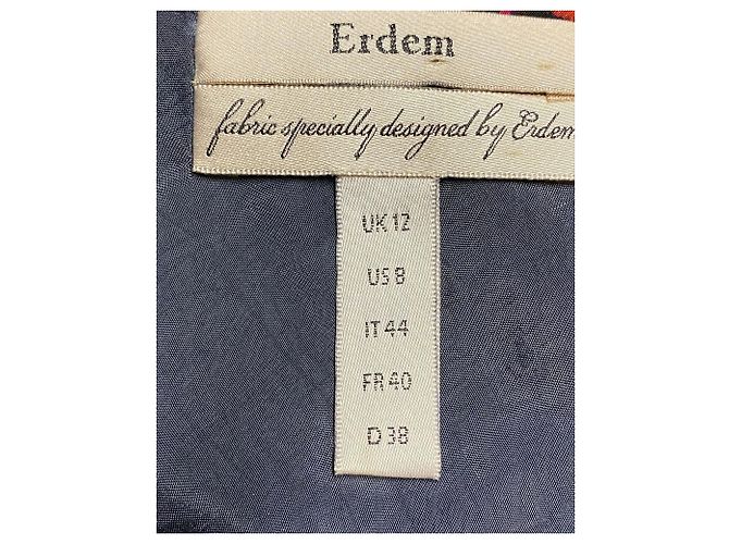 Vestido Erdem de seda con estampado floral y cinturón Impresión de pitón - vista 5