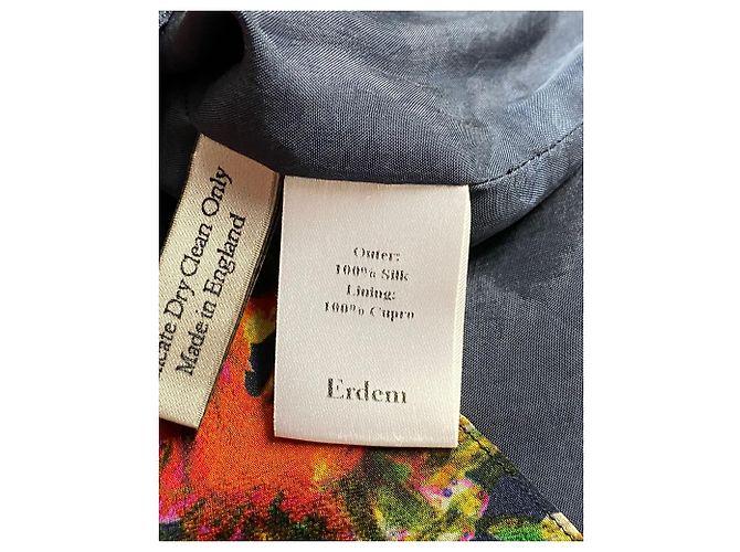 Vestido Erdem de seda con estampado floral y cinturón Impresión de pitón - vista 6