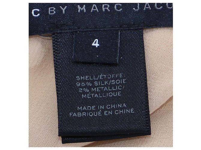 Marc by Marc Jacobs Blusa transparente con dorado en seda rosa Melocotón - vista 3