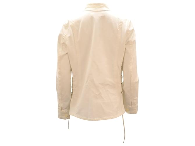 Chaqueta Tory Burch Sergeant Pepper de algodón blanco Crudo - vista 2