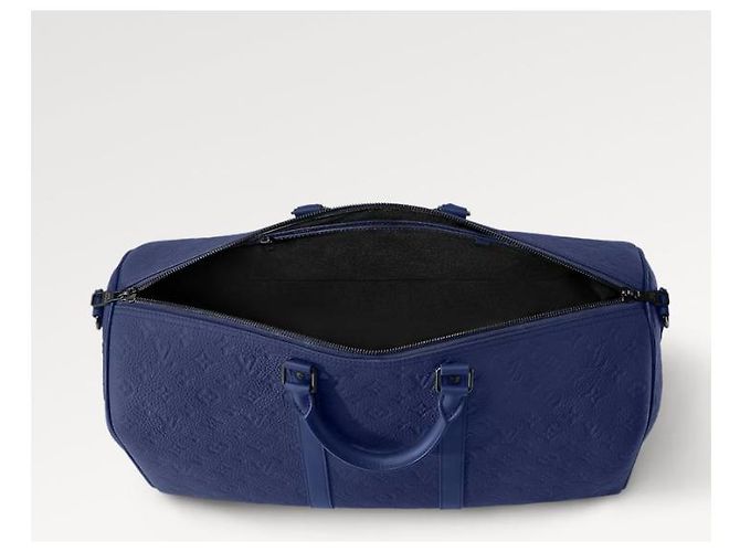 Abbesses Louis Vuitton LV Keepall 50 Taurillon Azul Marinho - vista 2
