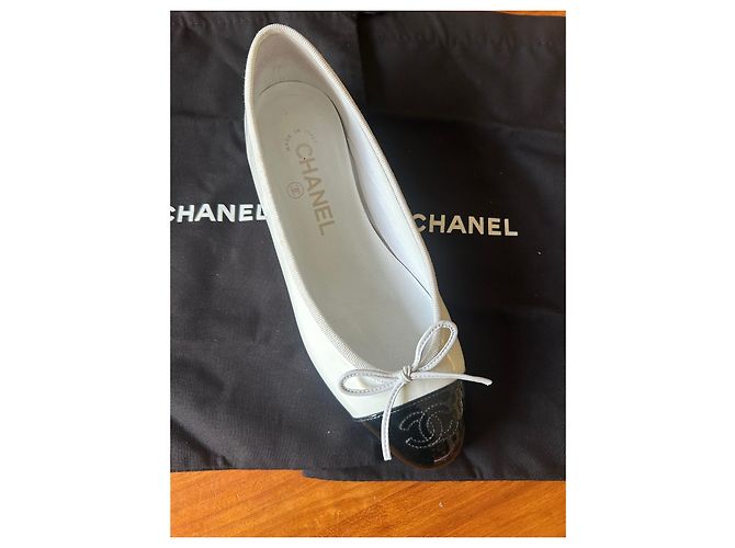 Cambon Bailarinas Chanel de charol blanco 36 - vista 2