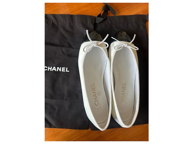 Cambon Bailarinas Chanel de charol blanco 36 - vista 4