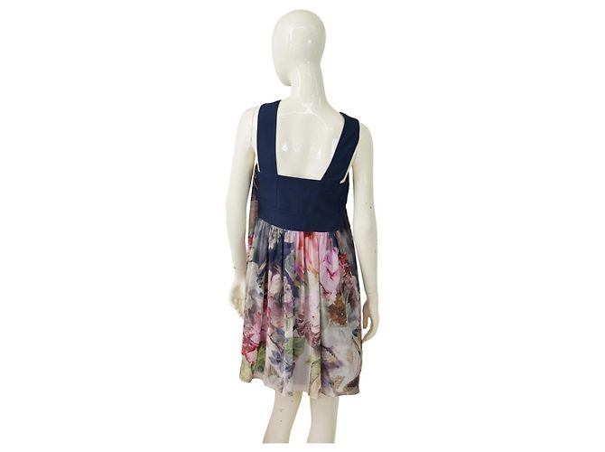 Ted Baker Ärmelloses Minikleid Blau Blumig Mehrfarben - Ansicht 2