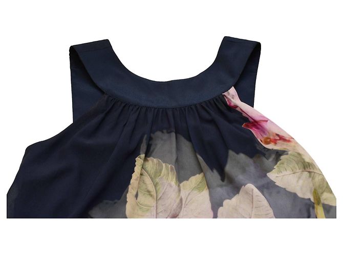 Ted Baker Ärmelloses Minikleid Blau Blumig Mehrfarben - Ansicht 5