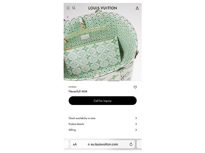 Louis Vuitton Neverfull am Pool Weiß Grün - Ansicht 8