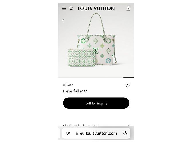 Louis Vuitton Neverfull am Pool Weiß Grün - Ansicht 9