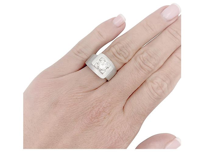 inconnue Siegelring, Weißgold, Diamant. - Ansicht 5