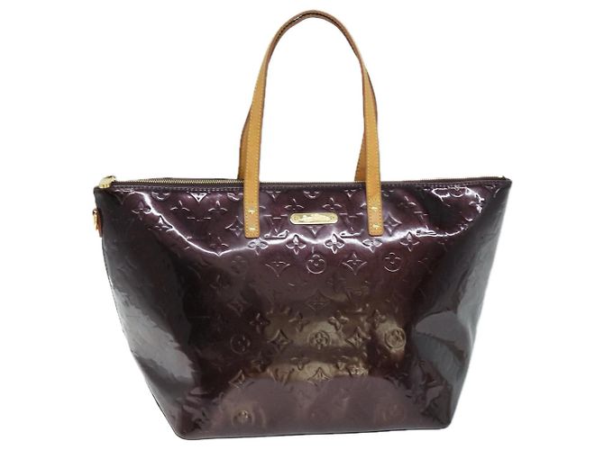 LOUIS VUITTON Monogramm Vernis Bellevue GM Einkaufstasche Amarante M93589 LV Auth 74534 Bordeaux - Ansicht 13