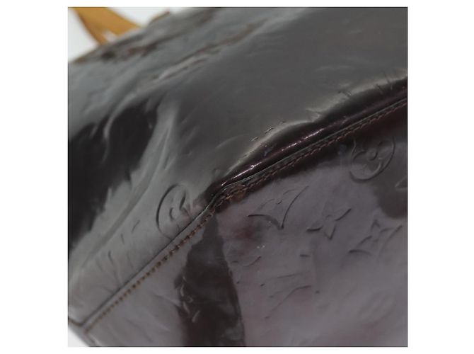 LOUIS VUITTON Monogramm Vernis Bellevue GM Einkaufstasche Amarante M93589 LV Auth 74534 Bordeaux - Ansicht 15