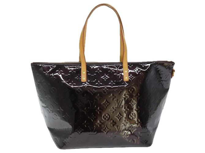 LOUIS VUITTON Monogramm Vernis Bellevue GM Einkaufstasche Amarante M93589 LV Auth 74534 Bordeaux - Ansicht 2