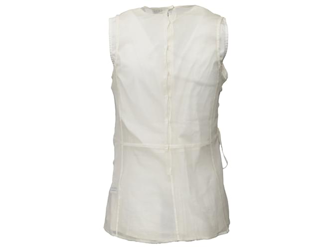 Top a strati foderato Marni Bianco sporco - vista 2