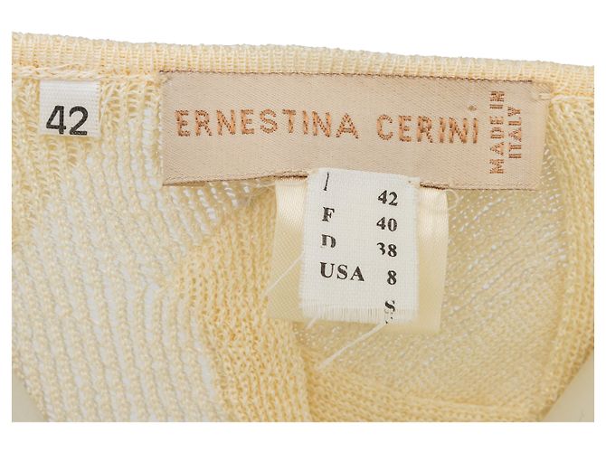 Autre Marque Ernestina Cerini Top con aberturas Blanco roto - vista 8