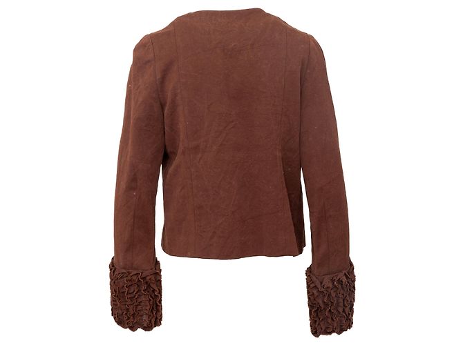 Chaqueta Marni de sarga de algodón marrón Castaño - vista 2
