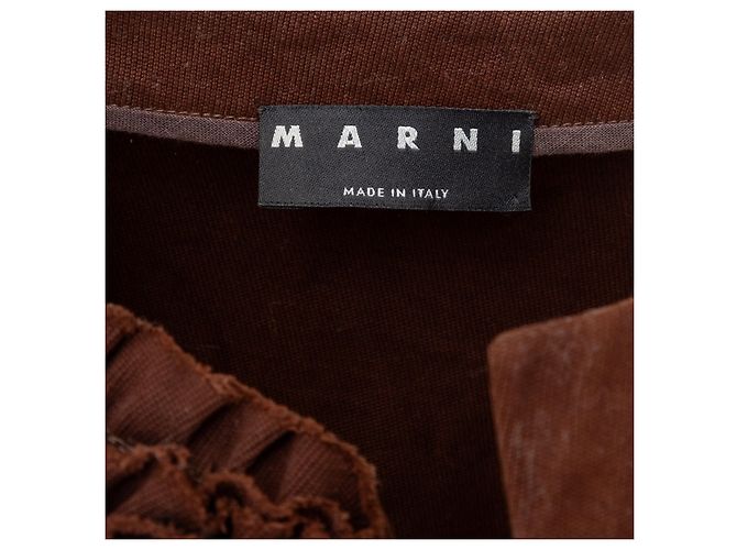 Chaqueta Marni de sarga de algodón marrón Castaño - vista 8